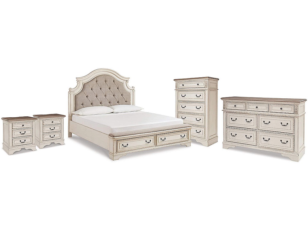 Realyn King Storage Bed, Dresser, Chest and 2 Nightstands - main image