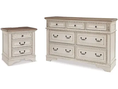 Realyn Dresser and 2 Nightstands