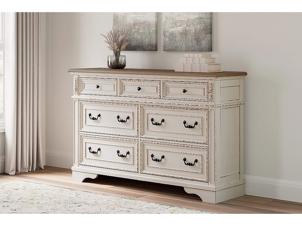 Realyn Queen Upholstery Panel Bed, Dresser, Chest, Nightstand, and Vanity Set - image 25