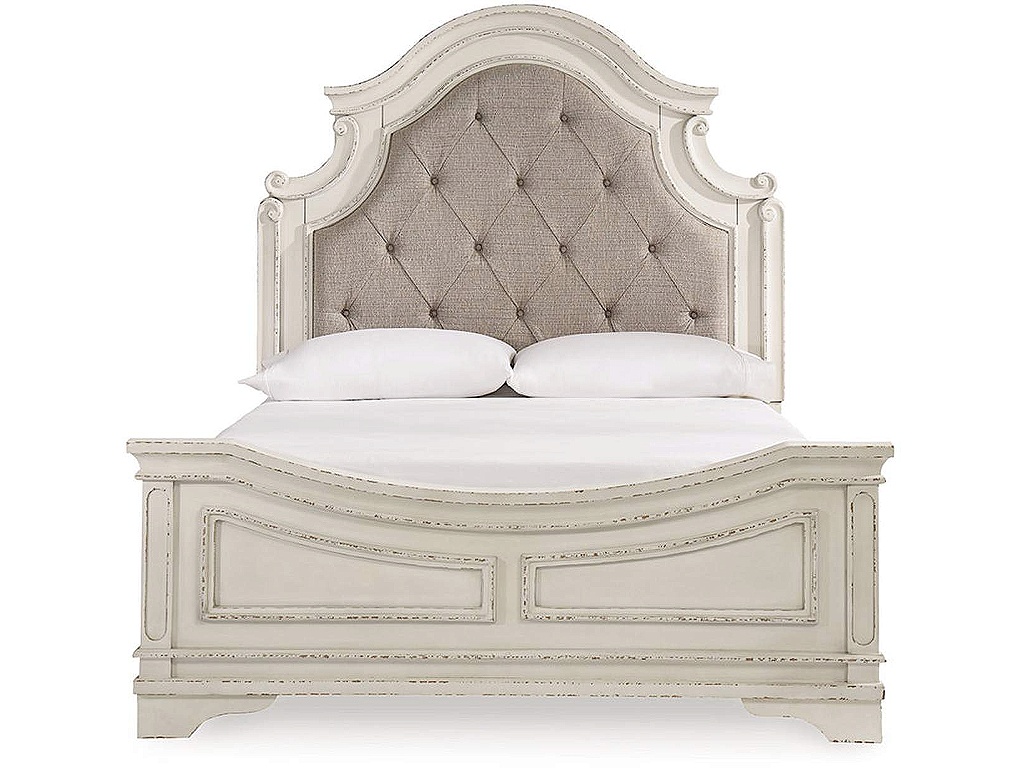 Realyn Queen Upholstered Panel Bed and 2 Nightstands - image 2