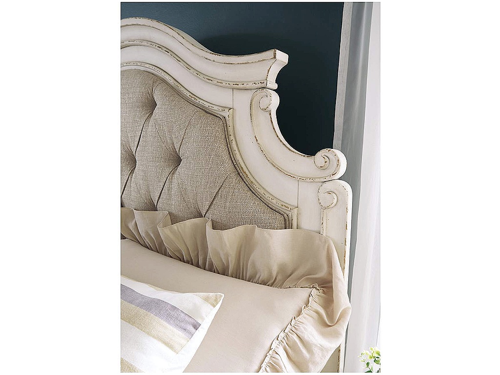 Realyn Queen Upholstered Panel Bed, Dresser, Mirror, Chest and Nightstand - image 23