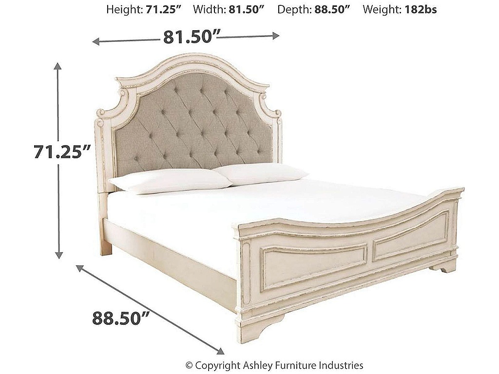 Realyn King Panel Bed, Dresser, Mirror, Chest, Vanity and Nightstand - image 11