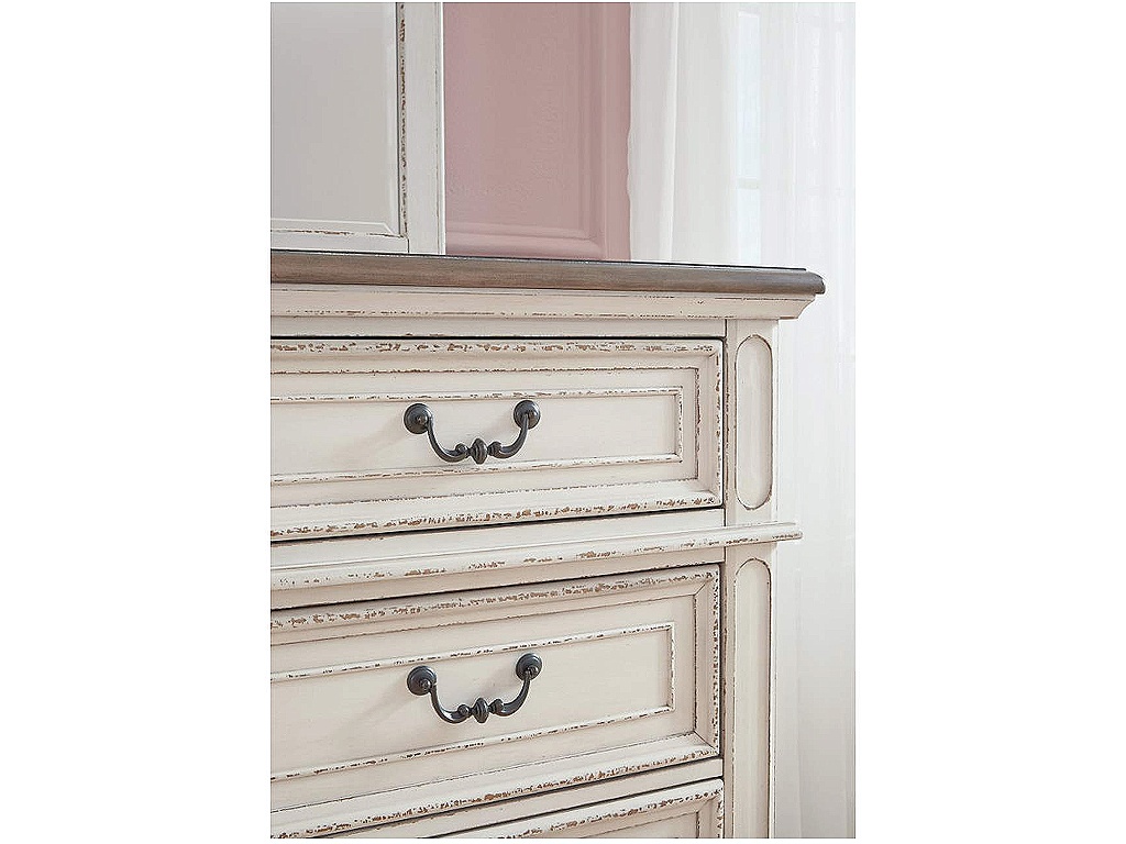 Realyn Queen Upholstered Panel Bed, Dresser, Mirror, Chest and Nightstand - image 22