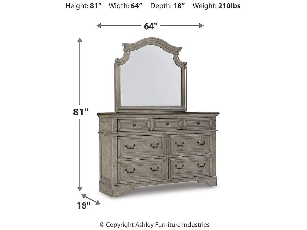 Lodenbay Queen Upholstered Panel Bed, Dresser, Mirror, Chest and Nightstand - image 15
