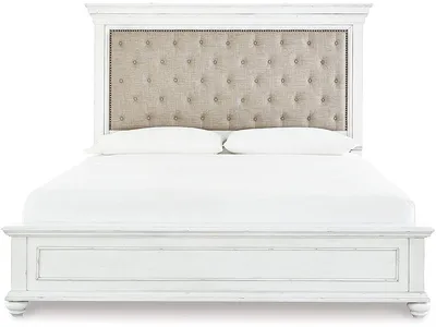 Kanwyn King Upholstered Panel Bed, Dresser, Mirror and Chest - Alternative View