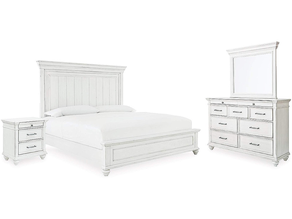 Kanwyn King Panel Bed, Dresser, Mirror and Nightstand - image 1