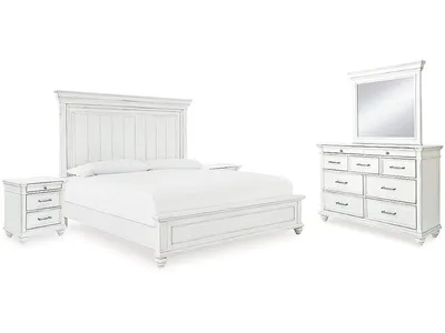 Kanwyn Queen Panel Bed, Dresser, Mirror and 2 Nightstands