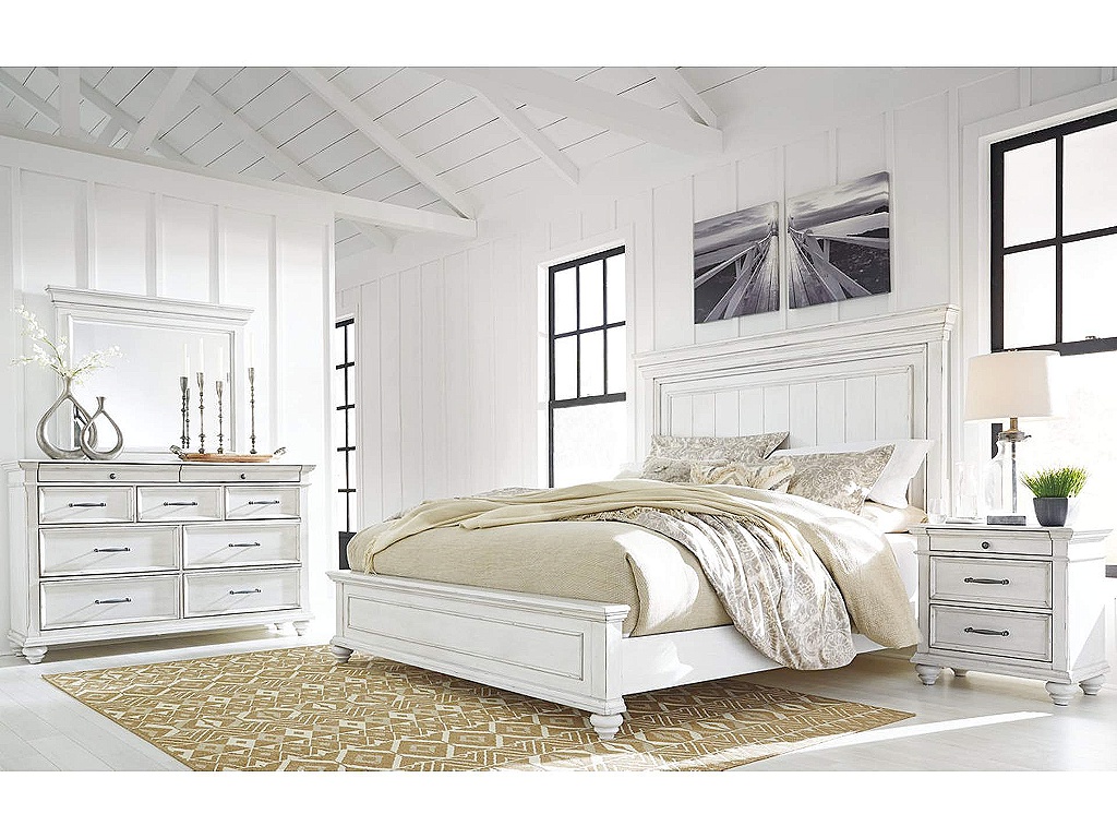 Kanwyn King Panel Bed, Dresser, Mirror and Nightstand - main image