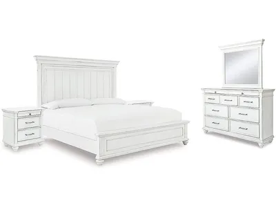 Kanwyn King Panel Bed, Dresser, Mirror and 2 Nightstands - Alternative View