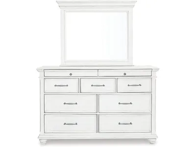 Kanwyn Queen Upholstered Panel Bed, Dresser, Mirror, and Nightstand - Alternative View