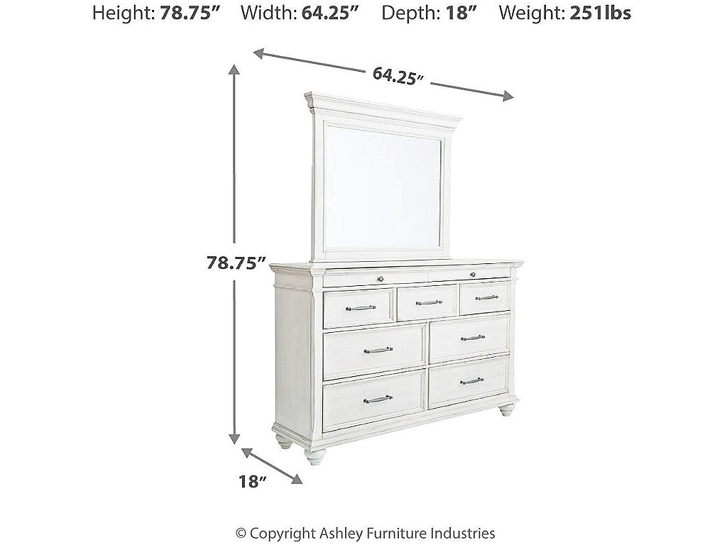 Kanwyn King Panel Bed, Dresser, Mirror and Nightstand - image 10