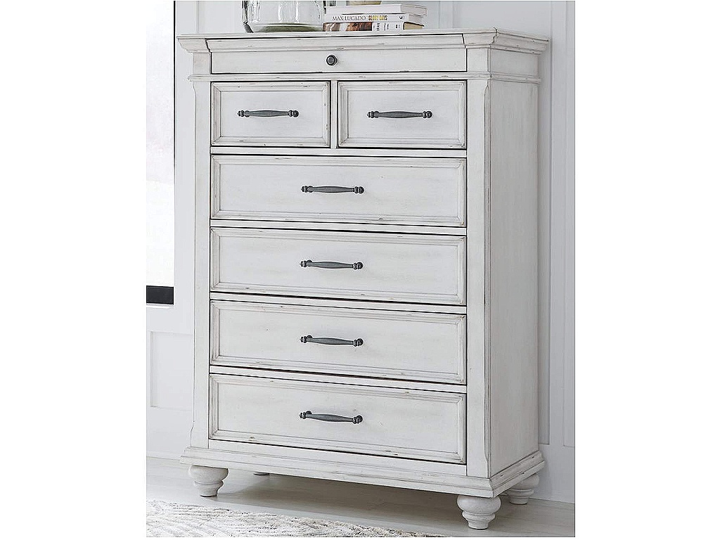 Kanwyn King Panel Bed, Dresser, Mirror, Chest and 2 Nightstands - image 18