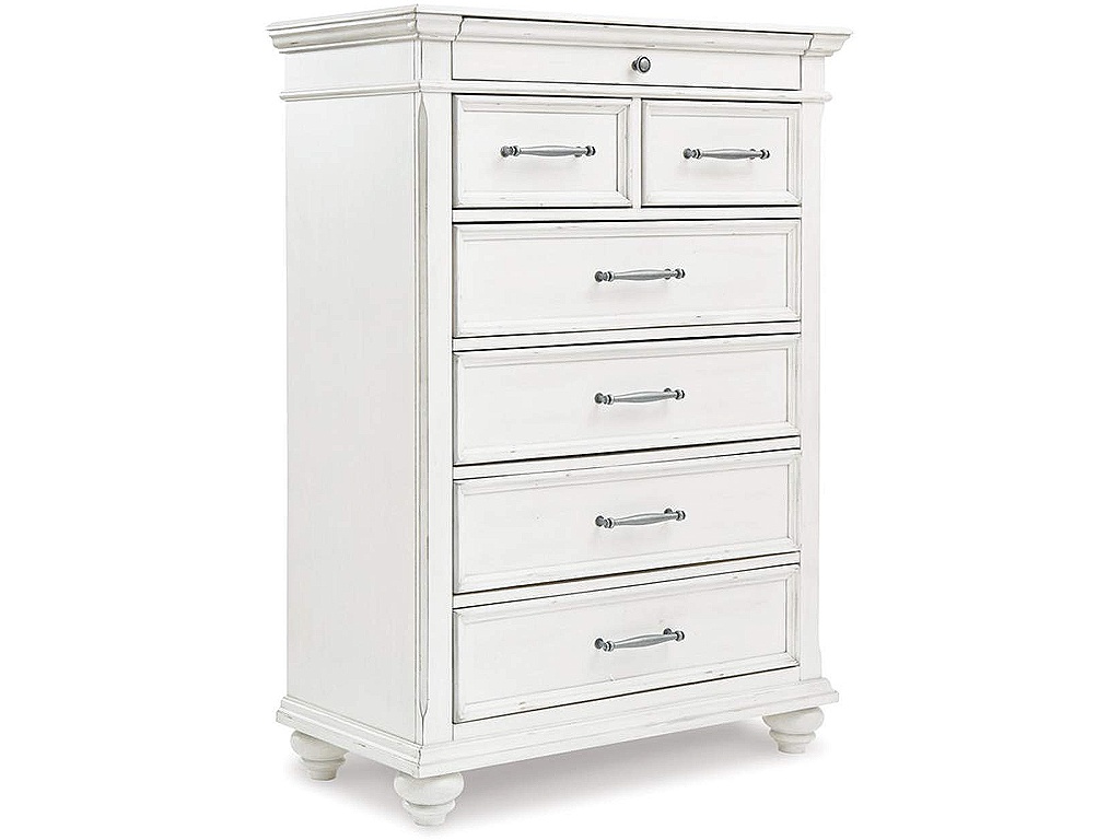 Kanwyn King Panel Bed, Dresser, Mirror, Chest and 2 Nightstands - image 4