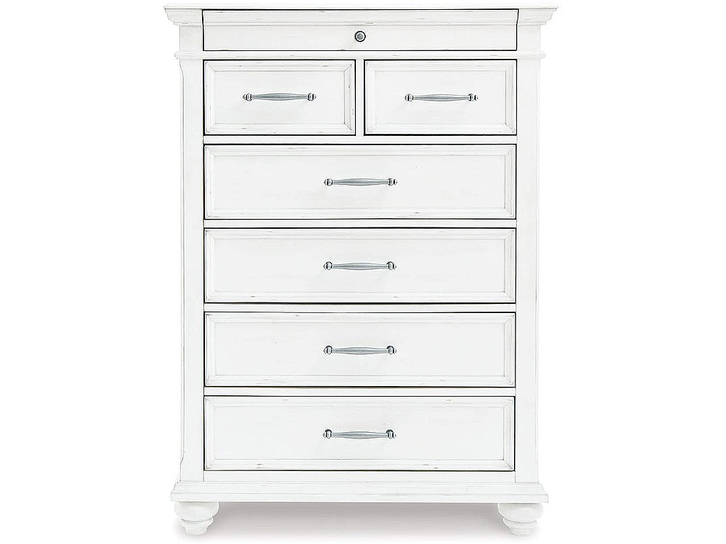 Kanwyn King Panel Bed, Dresser, Mirror, Chest and 2 Nightstands - image 5