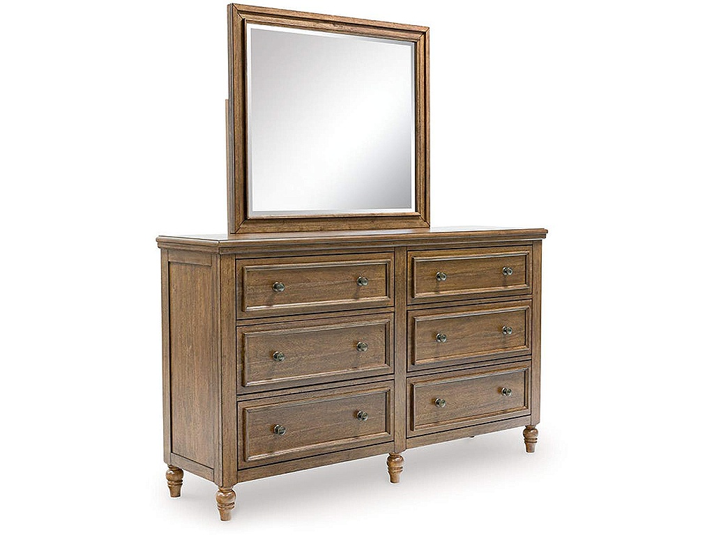 Sturlayne Queen Upholstered Panel Bed, Dresser and Mirror - image 1