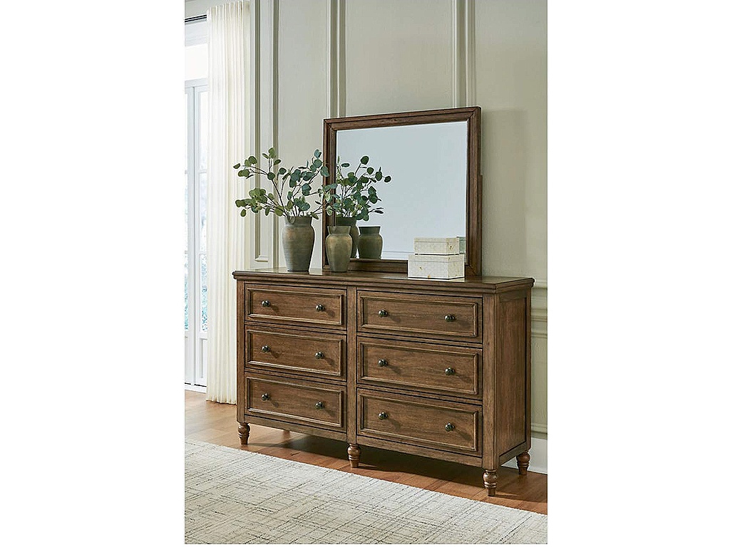Sturlayne Queen Upholstered Panel Bed, Dresser and Mirror - image 4