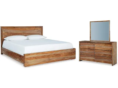 Dressonni Queen Panel Bed, Dresser and Mirror