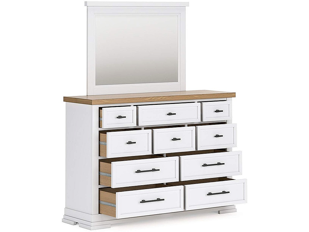 Ashbryn California King Panel Storage Bed, Dresser and Mirror - image 4