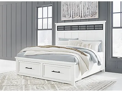 Ashbryn King/California King Panel Headboard with Roll Slats