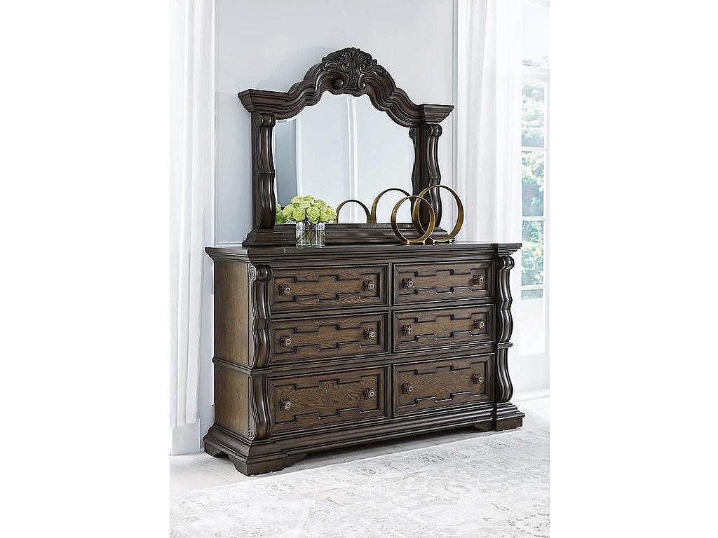 Maylee Queen Upholstered Bed, Dresser and Mirror - image 4