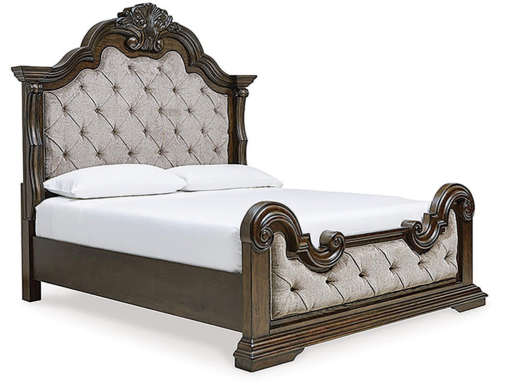 Maylee Queen Upholstered Bed, Dresser and Mirror - image 3