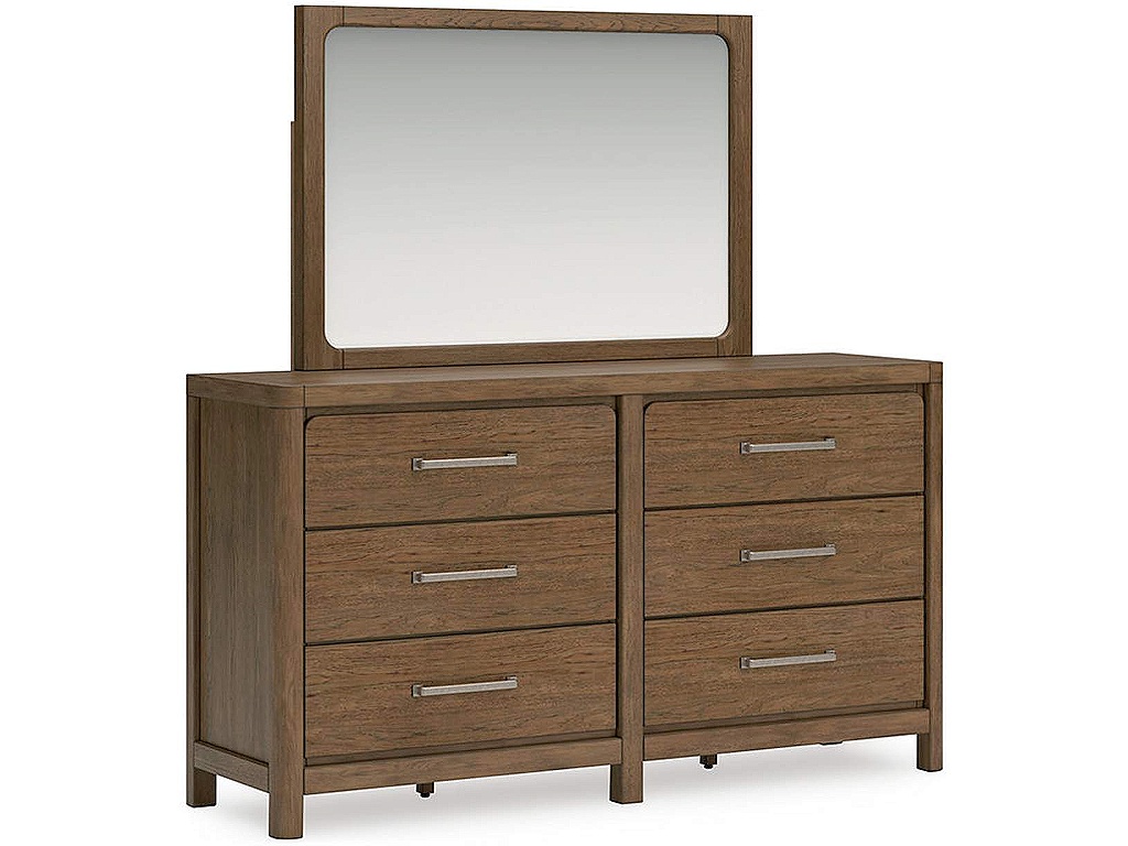 Cabalynn California King Upholstered Bed, Dresser and Mirror - image 1