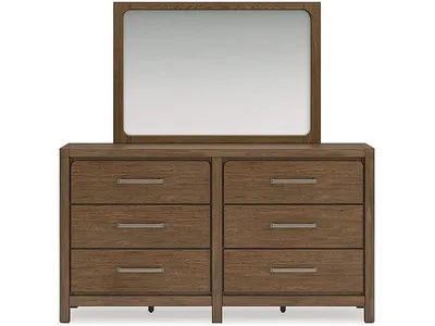Cabalynn California King Panel Bed with Storage, Dresser and Mirror - Alternative View