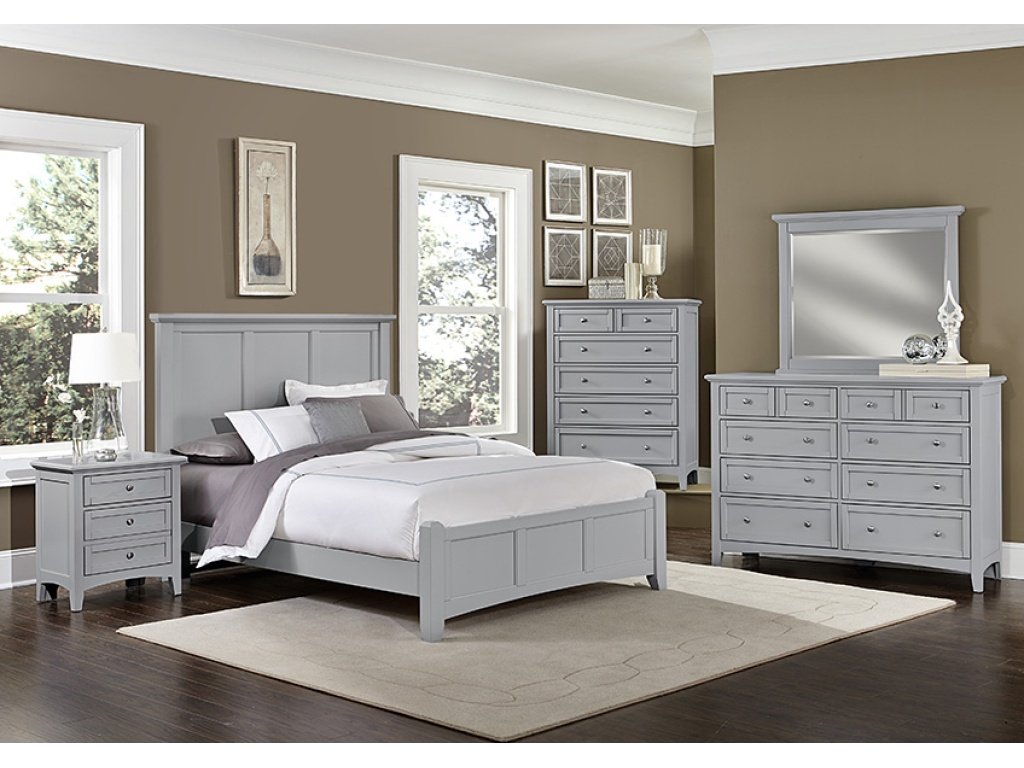 Full ,Queen, & King Mansion Bed - Grey Finish - image 1