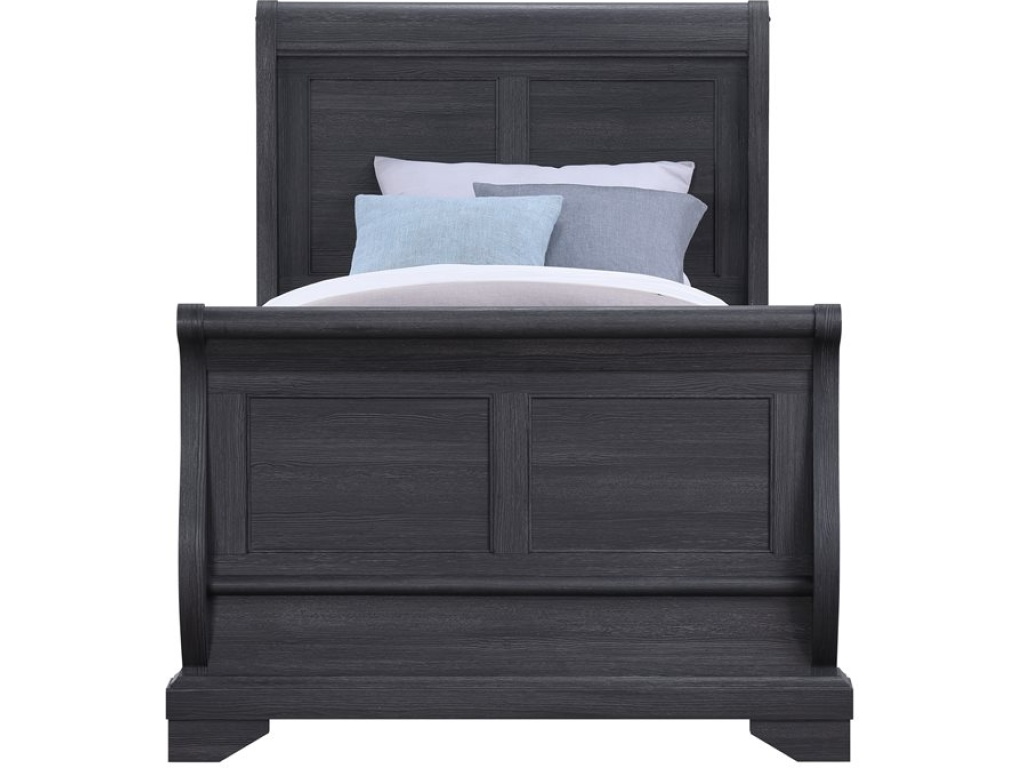 Complete Twin Sleigh Bed - Charcoal - image 1
