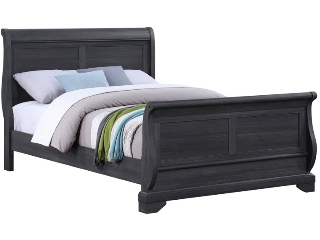 Complete Full Sleigh Bed - Charcoal - main image