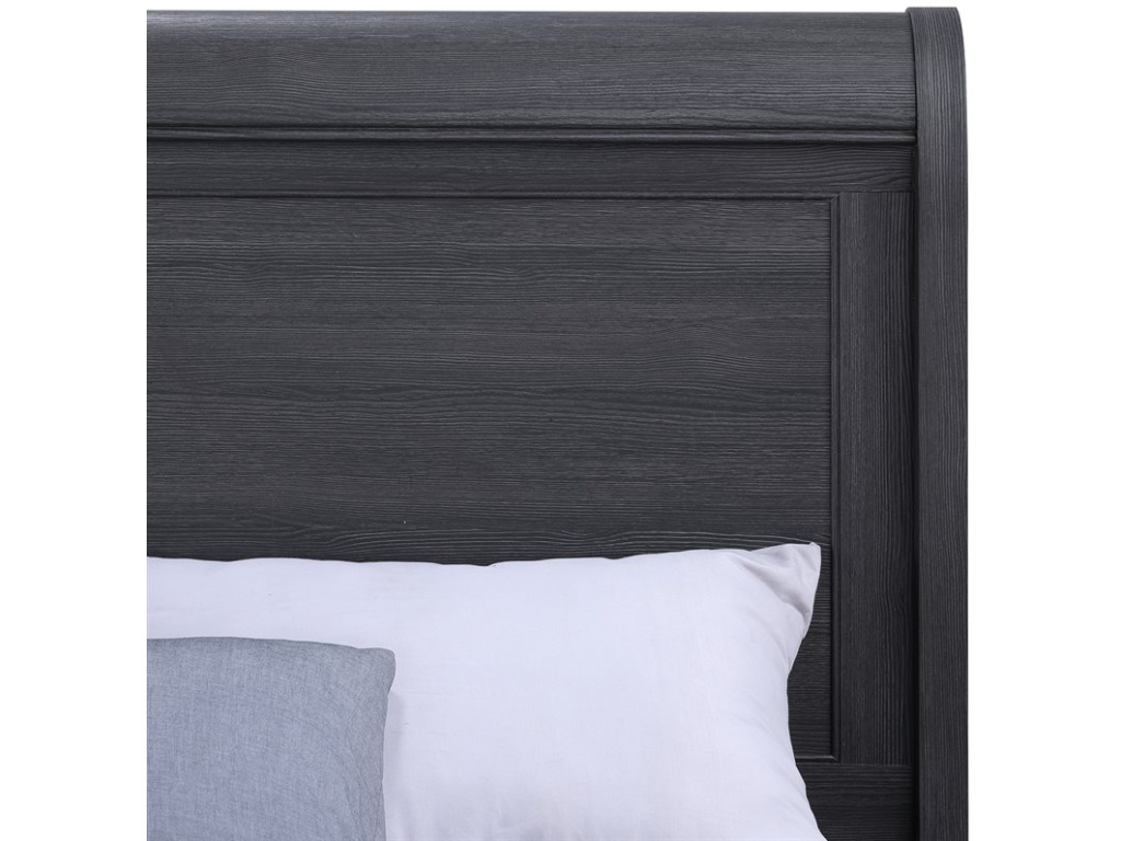 Complete Queen Sleigh Bed - Charcoal - image 2