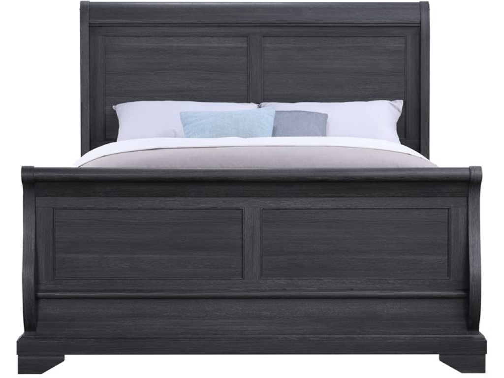 Complete Queen Sleigh Bed - Charcoal - image 1