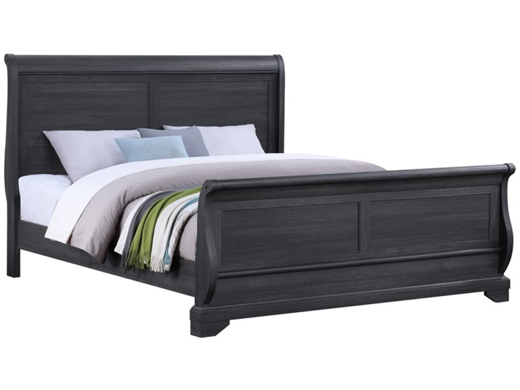 Complete King Sleigh Bed - Charcoal - main image