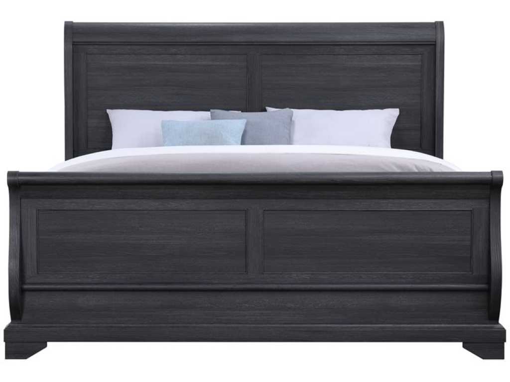 Complete King Sleigh Bed - Charcoal - image 1