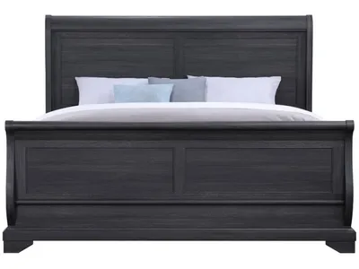 Complete King Sleigh Bed - Charcoal