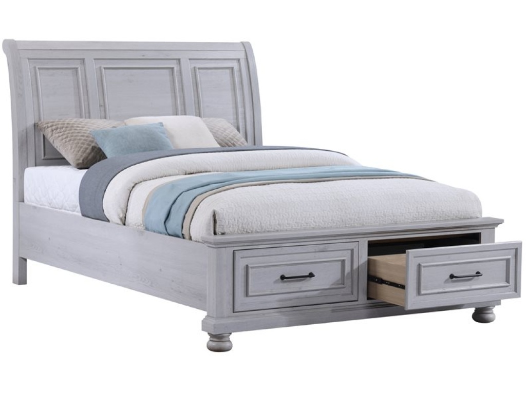 Complete Queen Storage Bed - Gray - main image