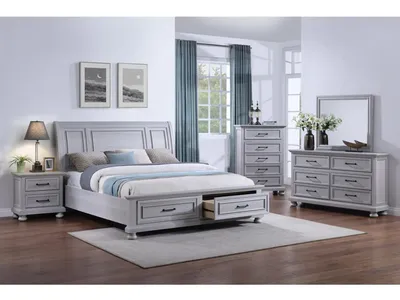 Queen  /  King Rails For Storage Bed - Gray
