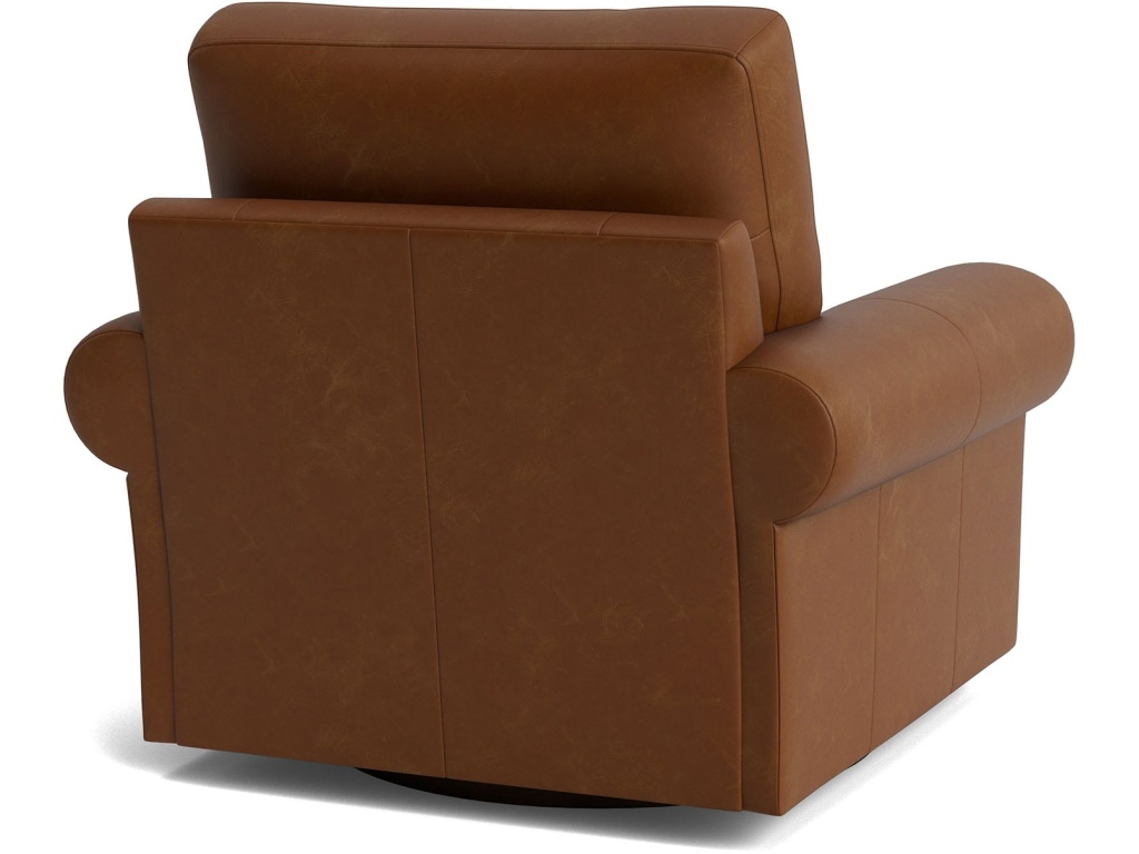 True Custom™ Leather Large Roll Arm Swivel Chair - image 3