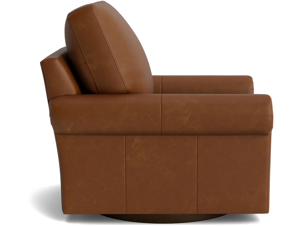 True Custom™ Leather Panel Arm Swivel Chair - image 2