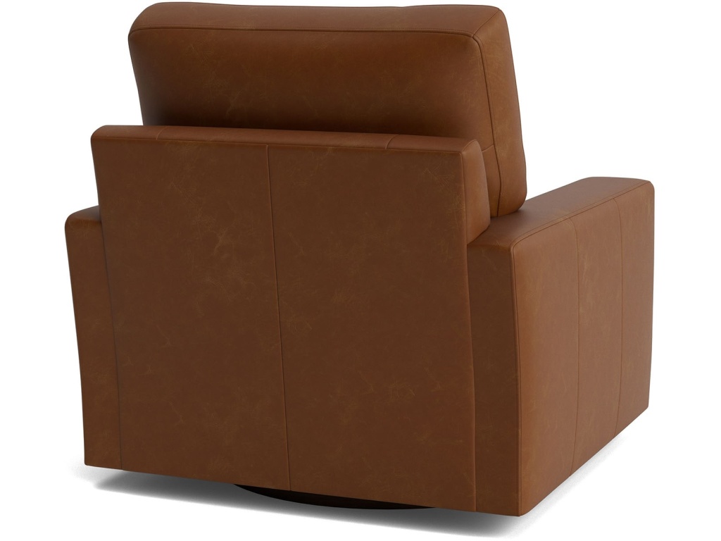 True Custom™ Leather Large Track Arm Swivel Chair - image 3