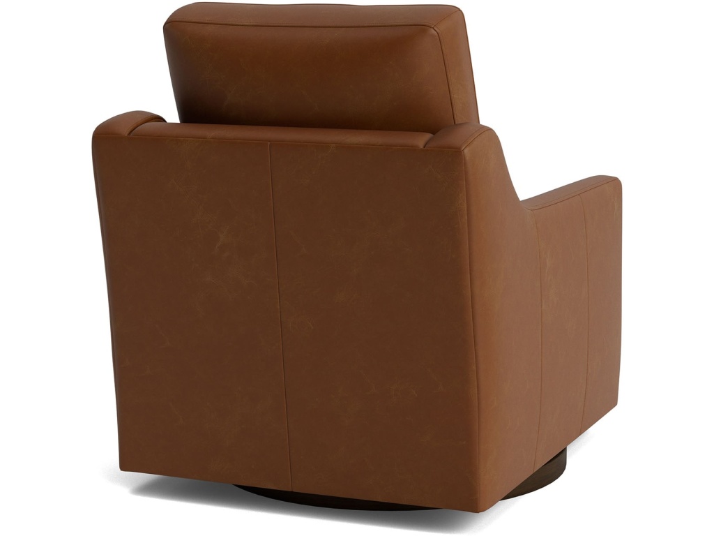 True Custom™ Leather Slope Arm Swivel Chair - image 3