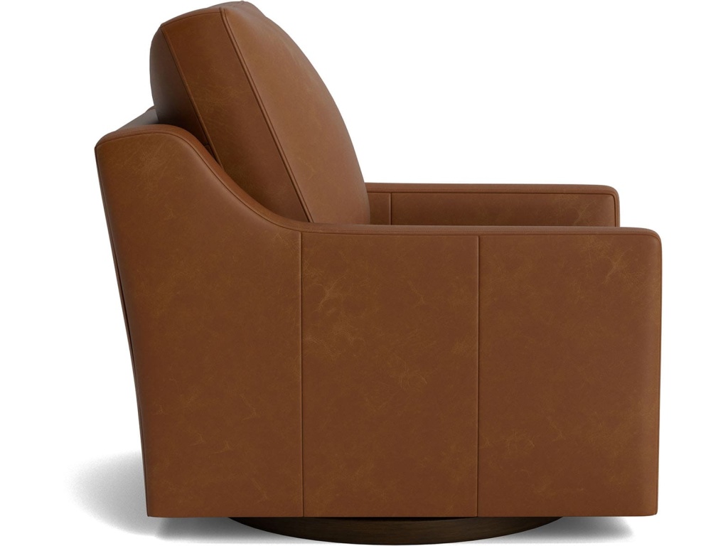 True Custom™ Leather Slope Arm Swivel Chair - image 2