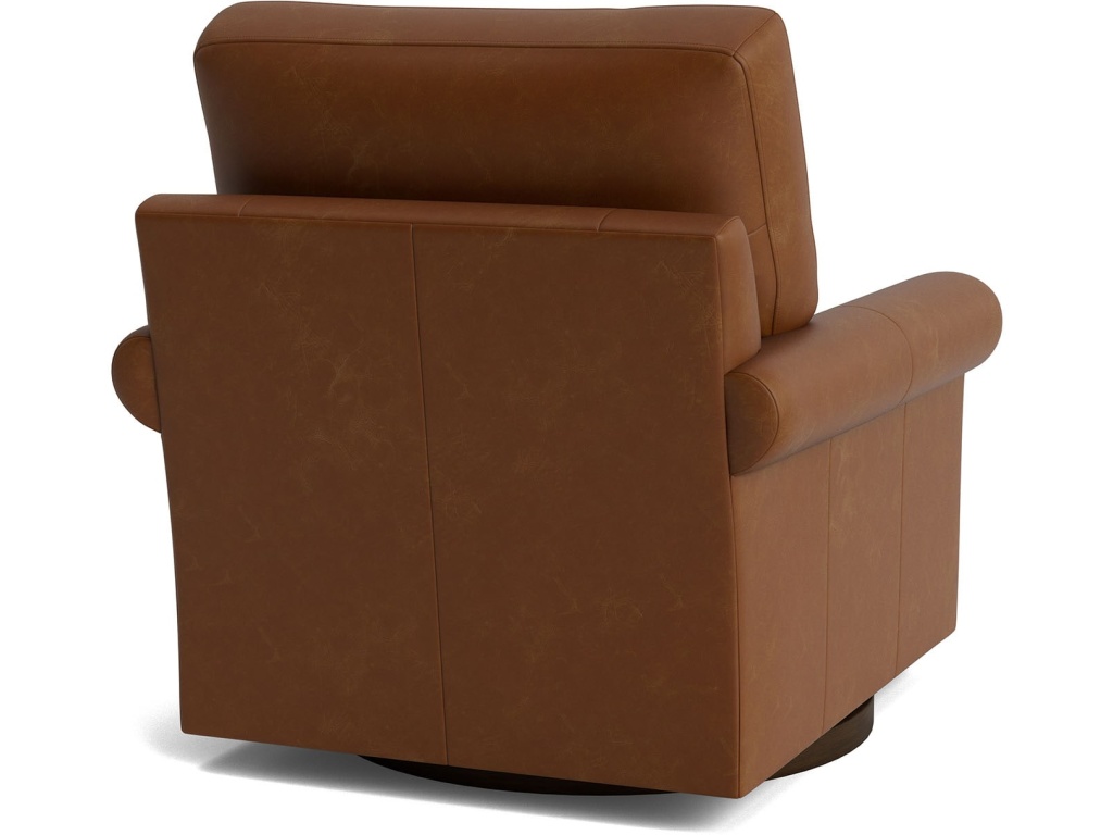 True Custom™ Leather Roll Arm Swivel Chair - image 3