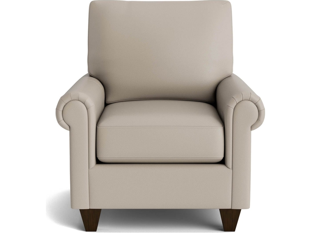 True Custom™ Leather Panel Arm Accent Chair - main image