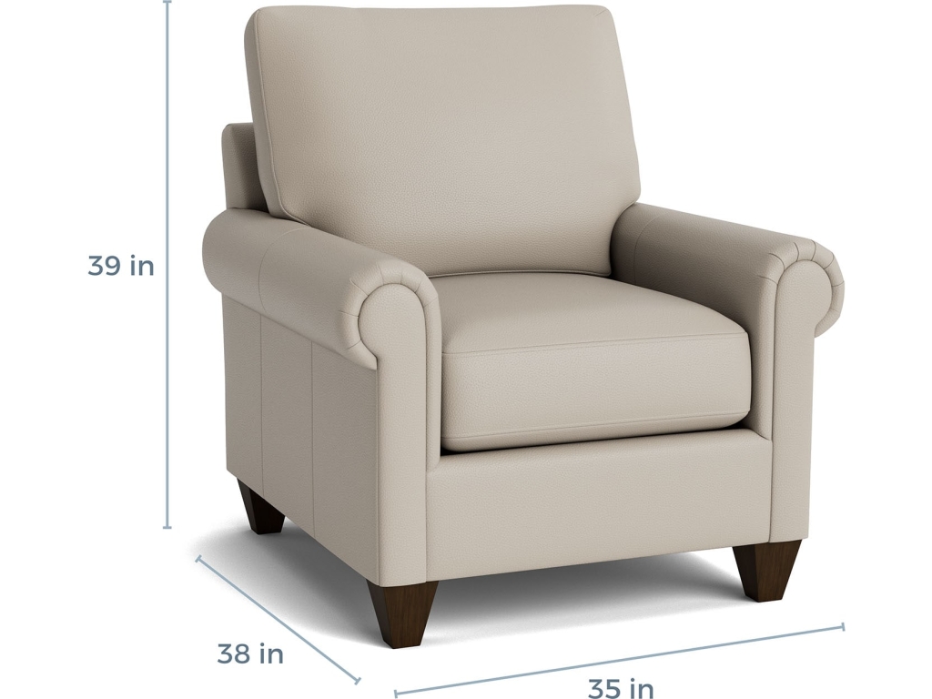 True Custom™ Leather Panel Arm Accent Chair - image 4