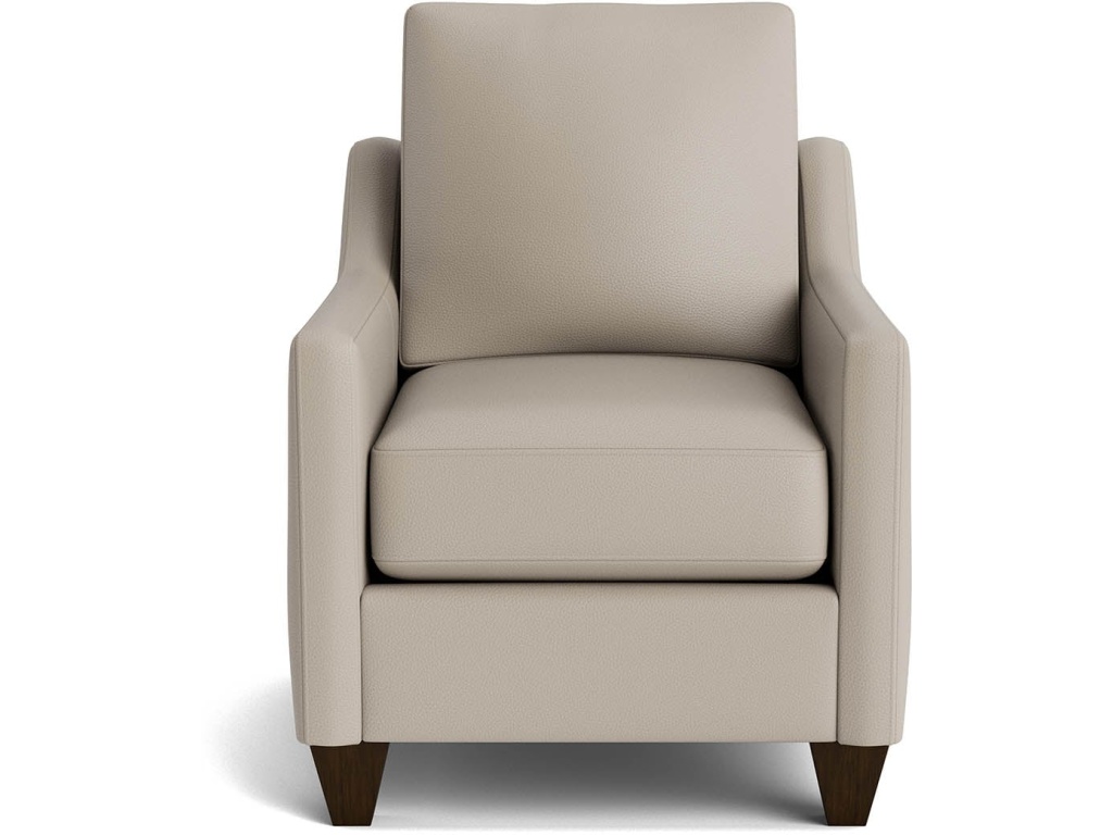 True Custom™ Leather Slope Arm Accent Chair - main image
