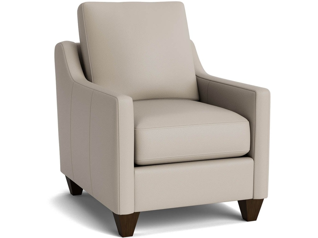 True Custom™ Leather Slope Arm Accent Chair - image 1