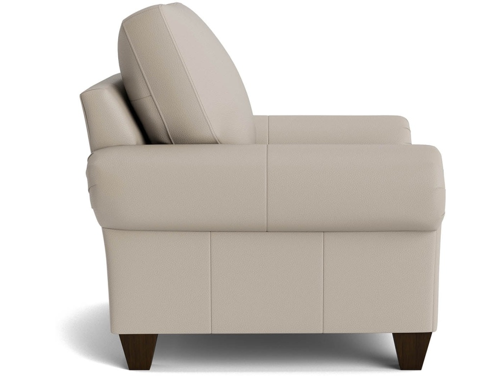 True Custom™ Leather Large Panel Arm Accent Chair - image 2