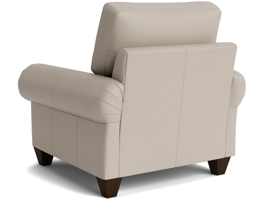 True Custom™ Leather Large Panel Arm Accent Chair - image 3