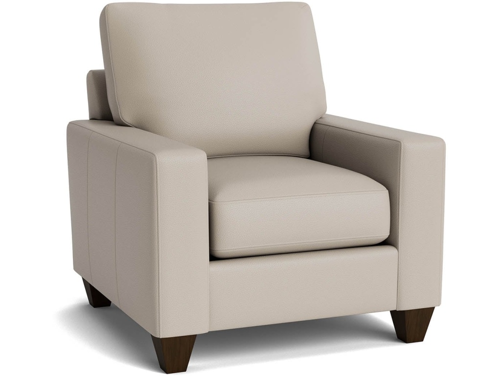 True Custom™ Leather Large Track Arm Accent Chair - image 1